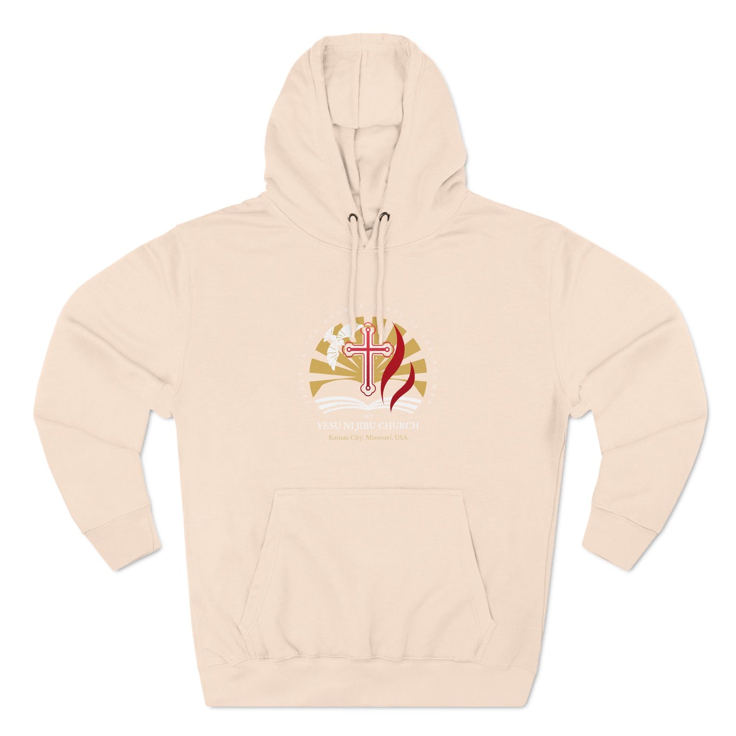 Yesu ni Jibu Three-Panel Fleece Hoodie