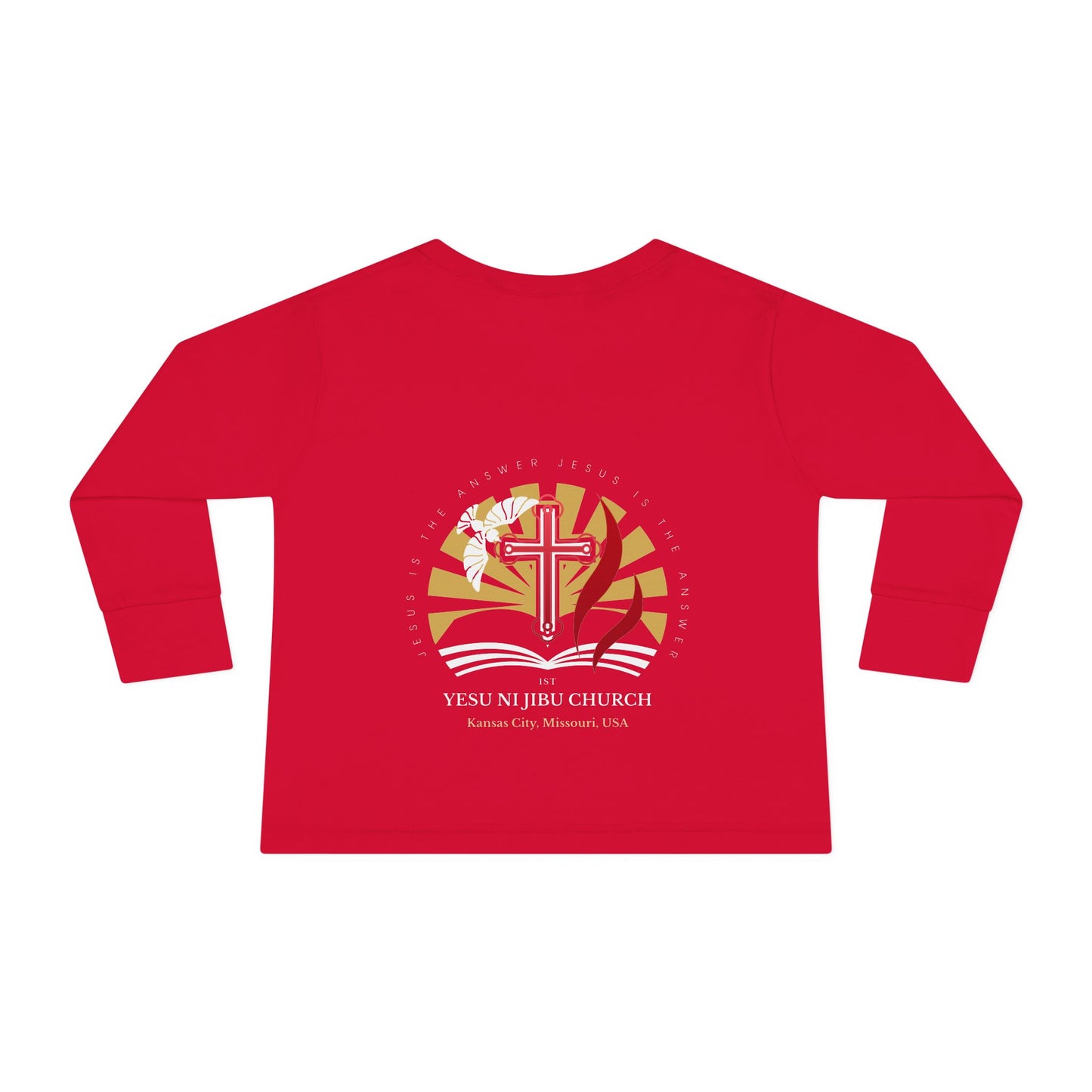 Yesu ni Jibu Toddler Long Sleeve Tee