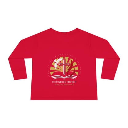 Yesu ni Jibu Toddler Long Sleeve Tee