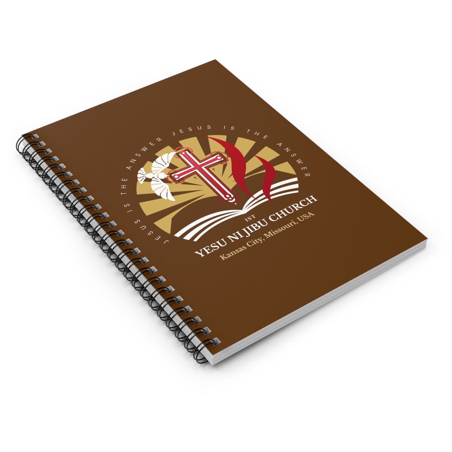 Yesu ni Jibu Spiral Notebook - Ruled Line