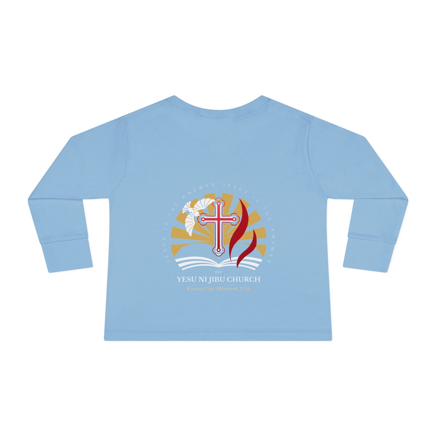 Yesu ni Jibu Toddler Long Sleeve Tee