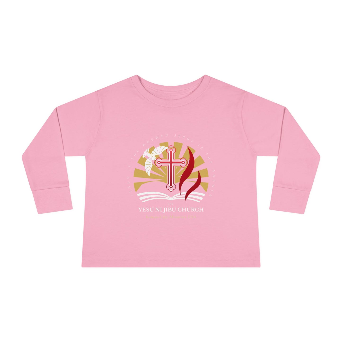 Yesu ni Jibu Toddler Long Sleeve Tee