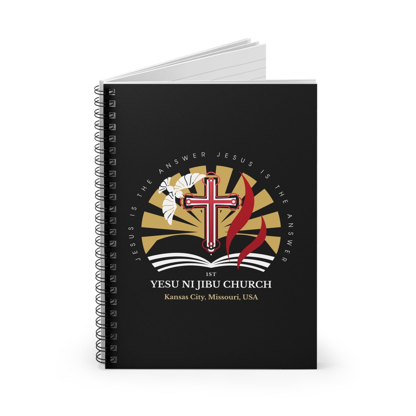 Yesu ni Jibu Spiral Notebook - Ruled Line