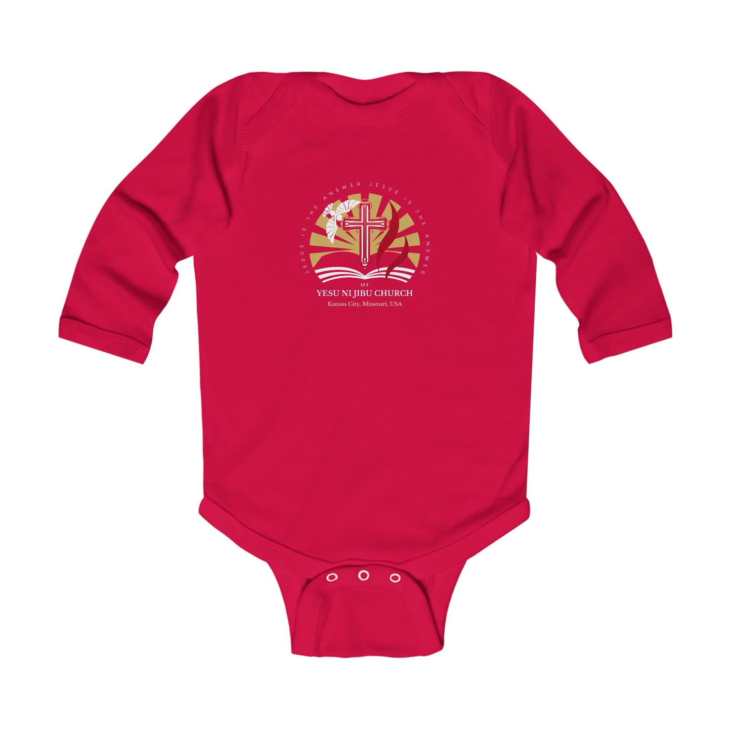 Yesu ni Jibu Infant Long Sleeve Bodysuit