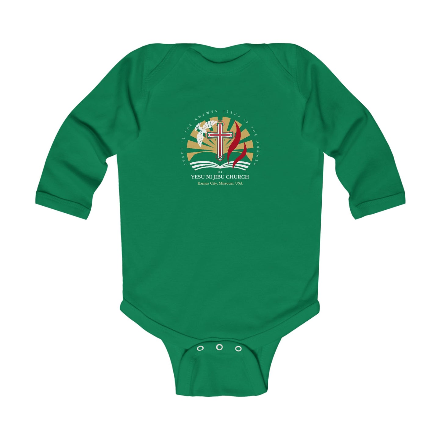 Yesu ni Jibu Infant Long Sleeve Bodysuit