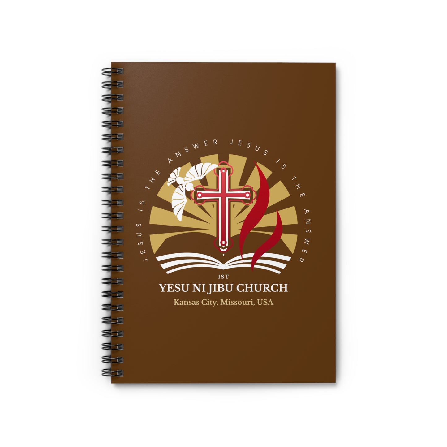 Yesu ni Jibu Spiral Notebook - Ruled Line