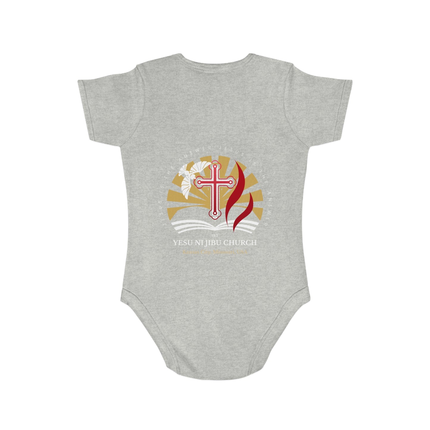 Yesu ni Jibu Short Sleeve Baby Bodysuit