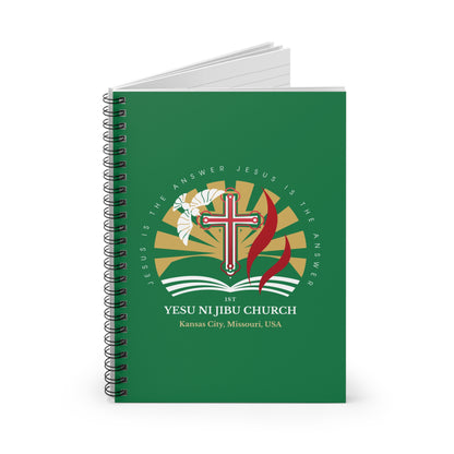 Yesu ni Jibu Spiral Notebook - Ruled Line