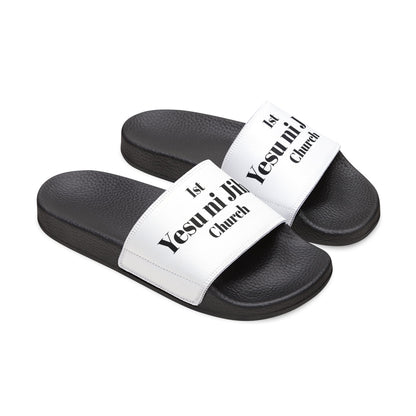 Yesu ni Jibu Removable-Strap Sandals (white)