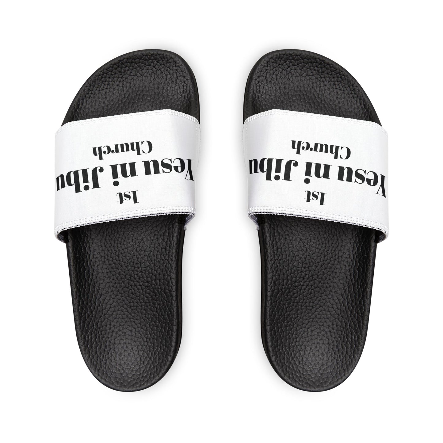 Yesu ni Jibu Removable-Strap Sandals (white)