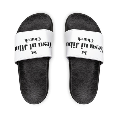 Yesu ni Jibu Removable-Strap Sandals (white)